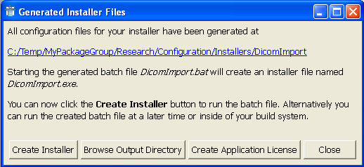 Generated Installer Files