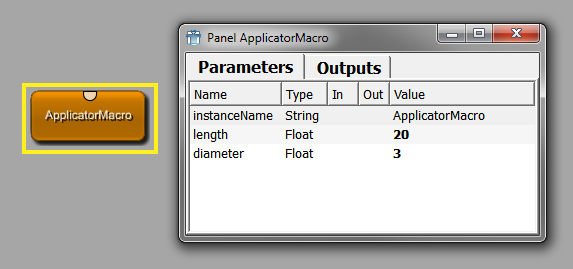 Automatic Panel of the ApplicatorMacro Module
