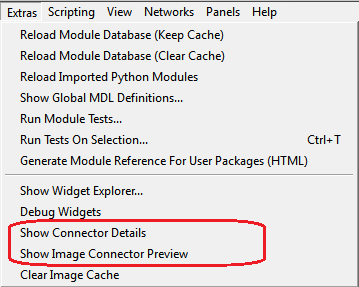 Connector Details in the Edit Menu