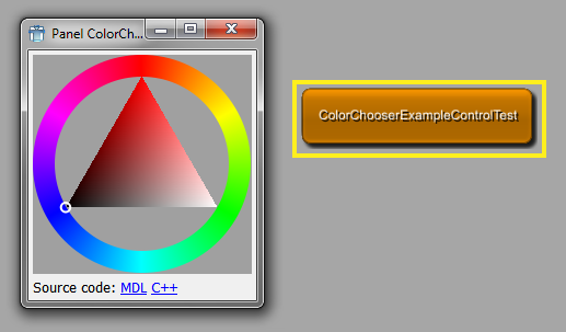 Color Chooser Example Control