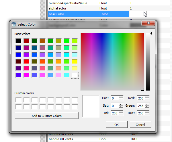 Module Inspector — Edit Color